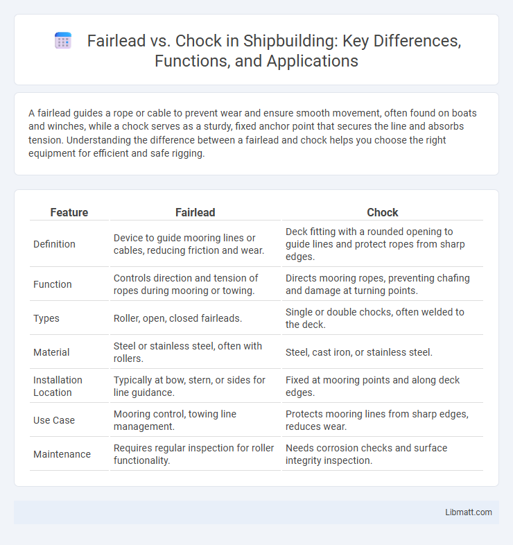 Fairlead vs. Chock in Shipbuilding: Key Differences, Functions, and Applications