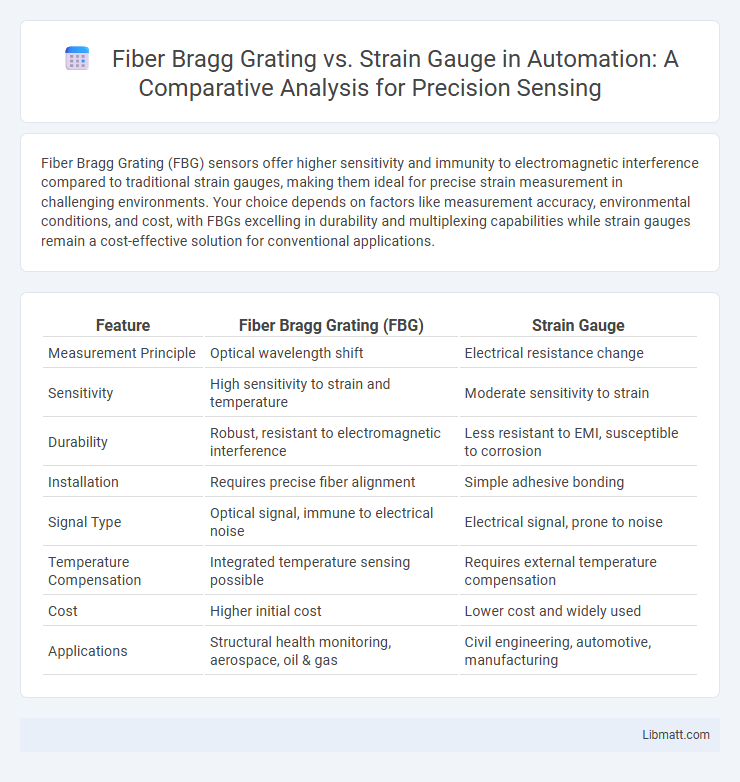 Fiber Bragg Grating vs. Strain Gauge in Automation: A Comparative Analysis for Precision Sensing
