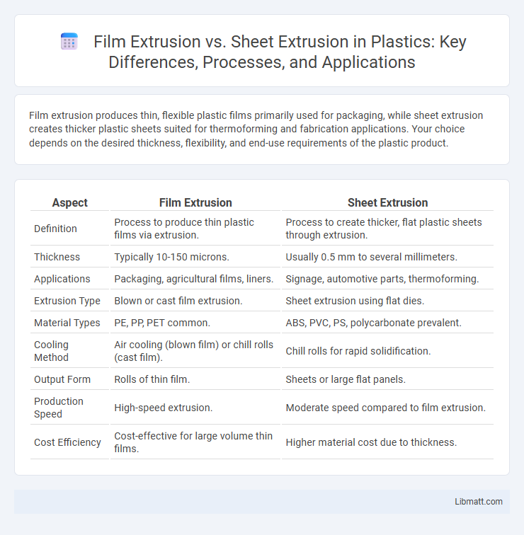 Film Extrusion vs. Sheet Extrusion in Plastics: Key Differences, Processes, and Applications