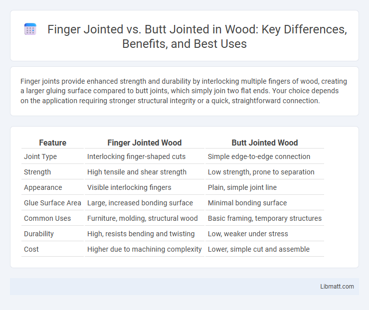 Finger Jointed vs. Butt Jointed in Wood: Key Differences, Benefits, and Best Uses