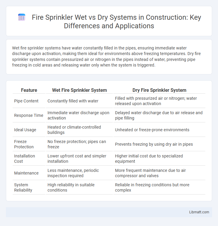 Fire Sprinkler Wet vs Dry Systems in Construction: Key Differences and Applications
