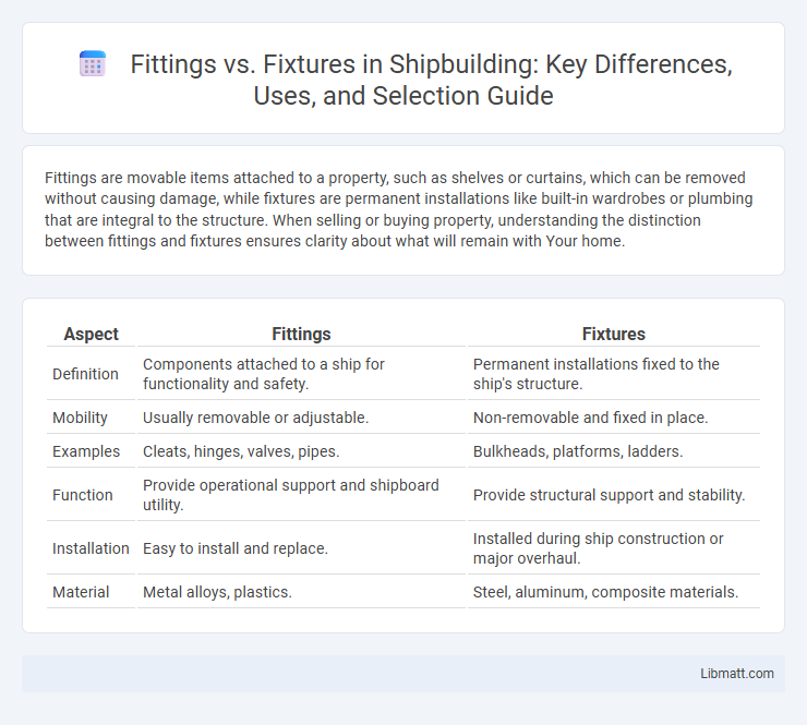 Fittings vs. Fixtures in Shipbuilding: Key Differences, Uses, and Selection Guide