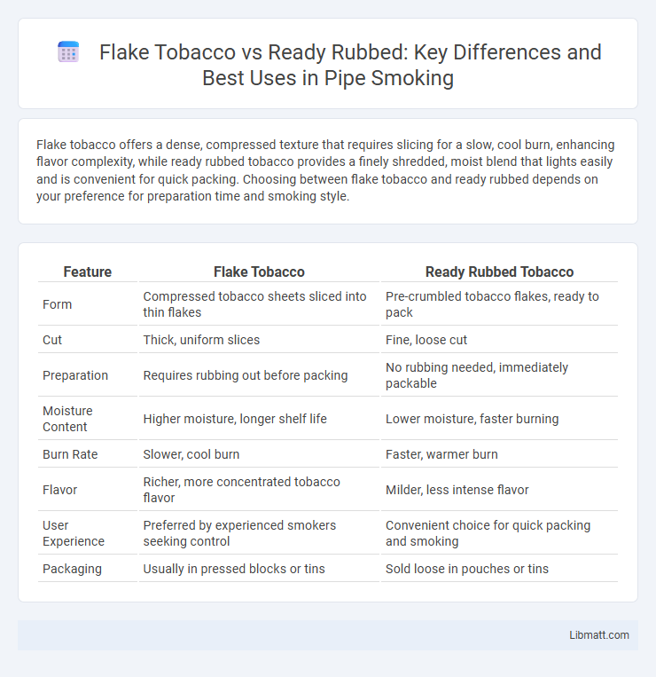 Flake Tobacco vs Ready Rubbed: Key Differences and Best Uses in Pipe Smoking