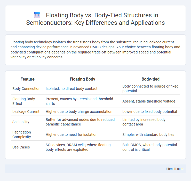 Floating Body vs. Body-Tied Structures in Semiconductors: Key Differences and Applications