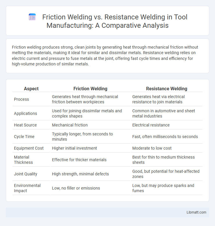 Friction Welding vs. Resistance Welding in Tool Manufacturing: A Comparative Analysis