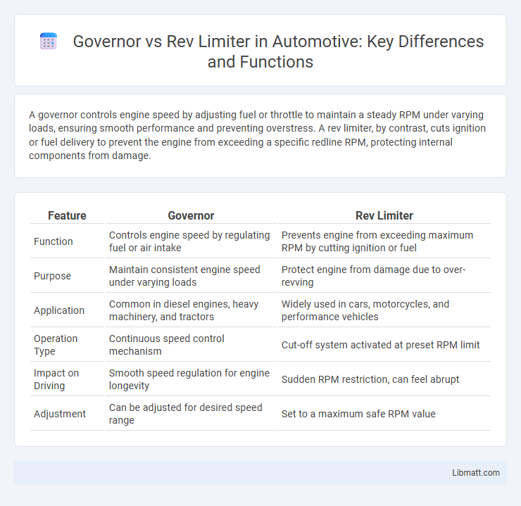 Governor vs Rev Limiter in Automotive: Key Differences and Functions