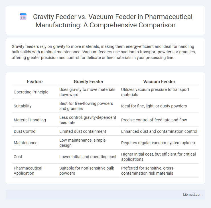 Gravity Feeder vs. Vacuum Feeder in Pharmaceutical Manufacturing: A Comprehensive Comparison