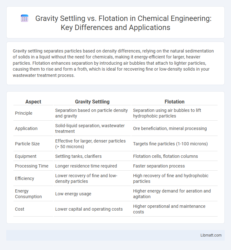 Gravity Settling vs. Flotation in Chemical Engineering: Key Differences and Applications