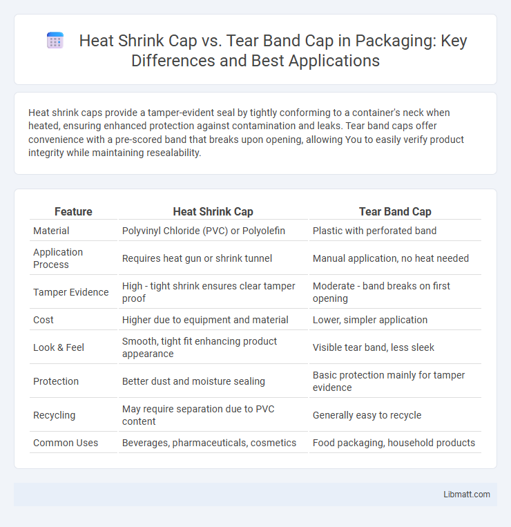 Heat Shrink Cap vs. Tear Band Cap in Packaging: Key Differences and Best Applications