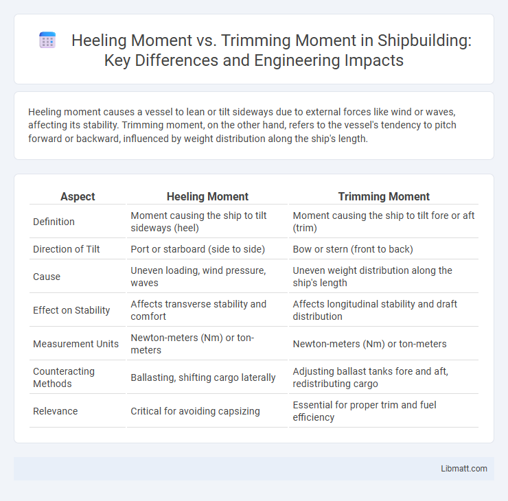 Heeling Moment vs. Trimming Moment in Shipbuilding: Key Differences and Engineering Impacts