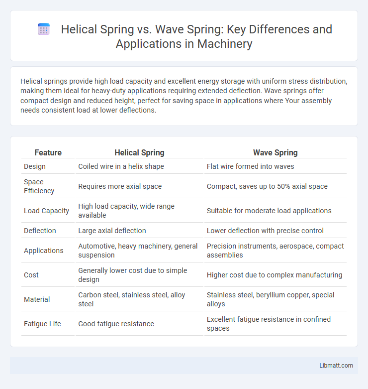 Helical Spring vs. Wave Spring: Key Differences and Applications in Machinery