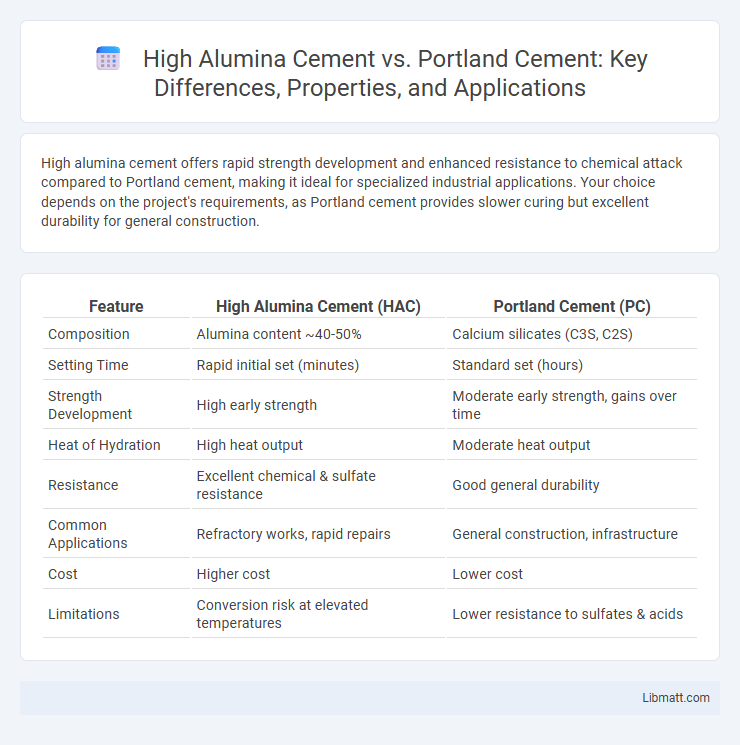 High Alumina Cement vs. Portland Cement: Key Differences, Properties, and Applications