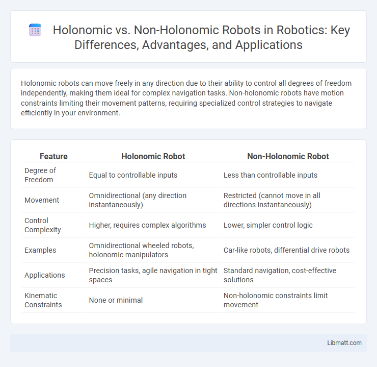 Holonomic vs. Non-Holonomic Robots in Robotics: Key Differences, Advantages, and Applications
