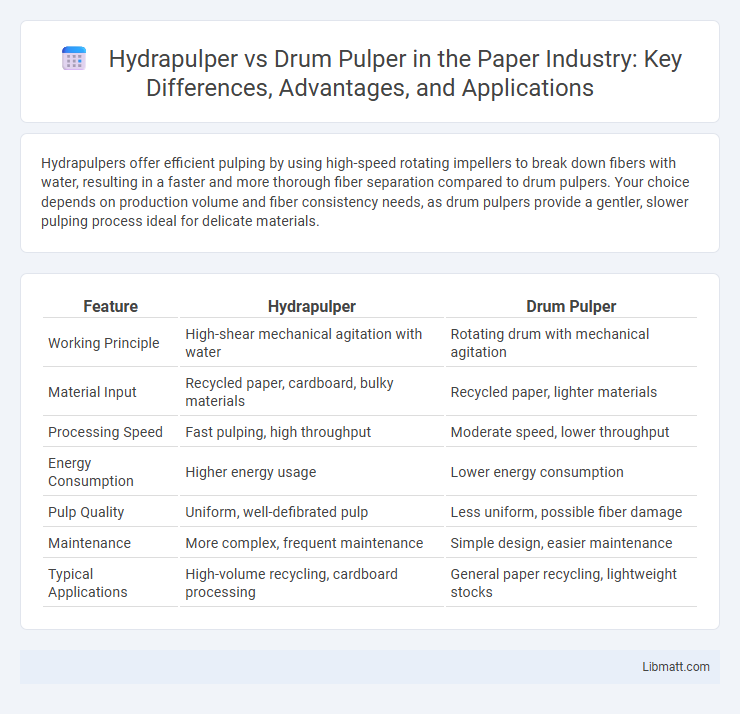 Hydrapulper vs Drum Pulper in the Paper Industry: Key Differences, Advantages, and Applications