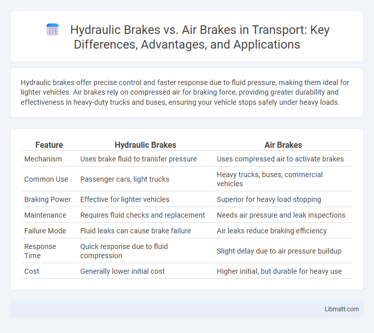 Hydraulic Brakes vs. Air Brakes in Transport: Key Differences, Advantages, and Applications