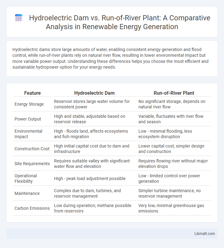 Hydroelectric Dam vs. Run-of-River Plant: A Comparative Analysis in Renewable Energy Generation