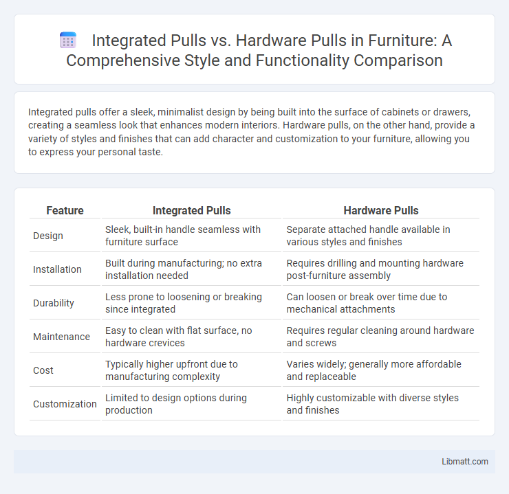 Integrated Pulls vs. Hardware Pulls in Furniture: A Comprehensive Style and Functionality Comparison
