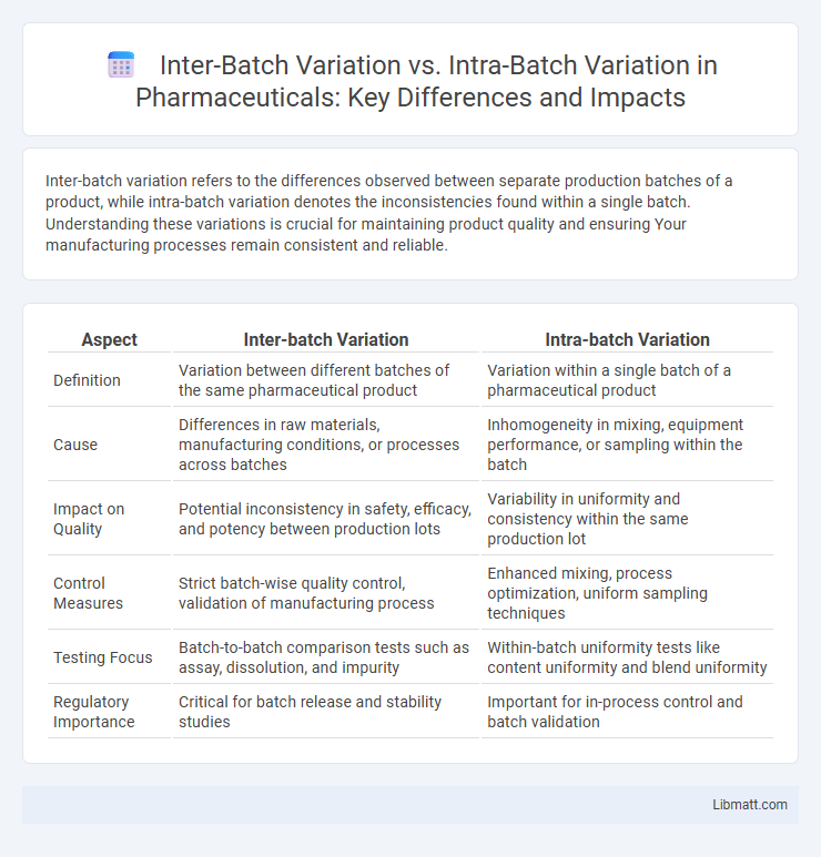 Inter-Batch Variation vs. Intra-Batch Variation in Pharmaceuticals: Key Differences and Impacts