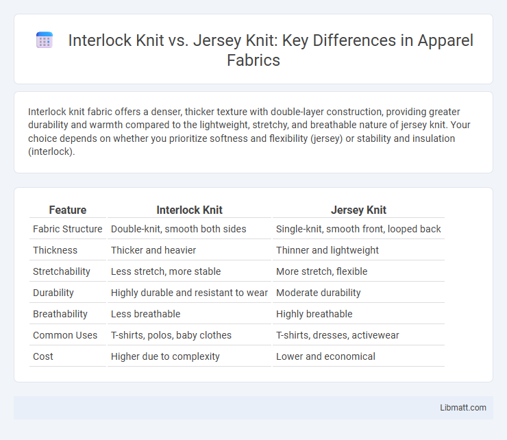 Interlock Knit vs. Jersey Knit: Key Differences in Apparel Fabrics