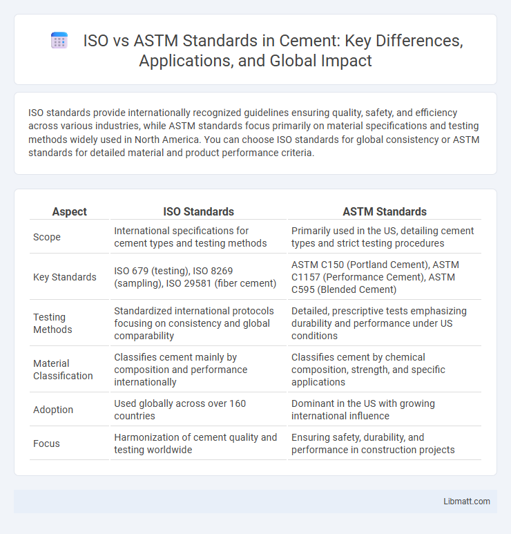 ISO vs ASTM Standards in Cement: Key Differences, Applications, and Global Impact