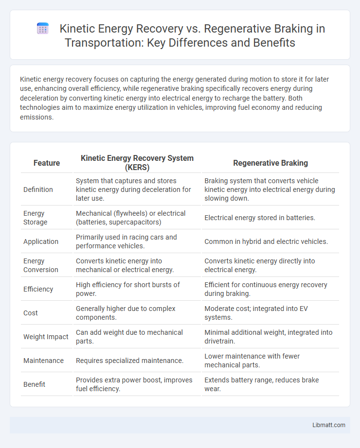 Kinetic Energy Recovery vs. Regenerative Braking in Transportation: Key Differences and Benefits