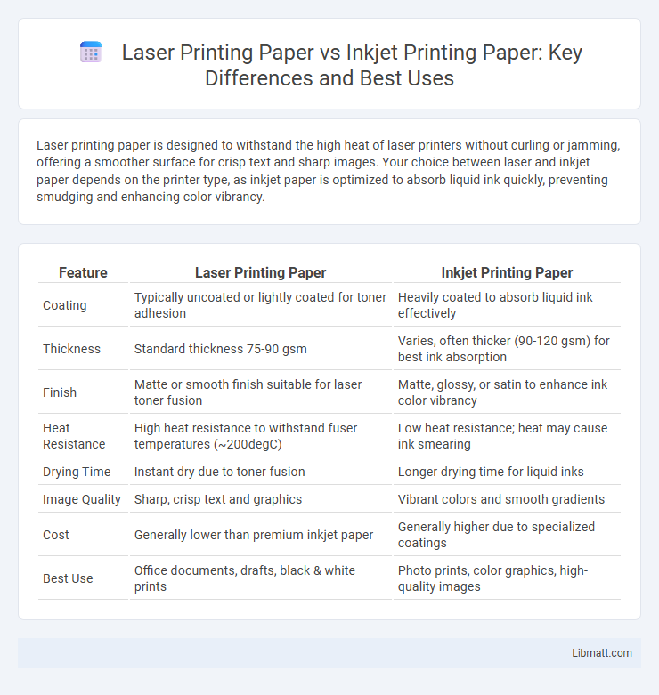 Laser Printing Paper vs Inkjet Printing Paper: Key Differences and Best Uses
