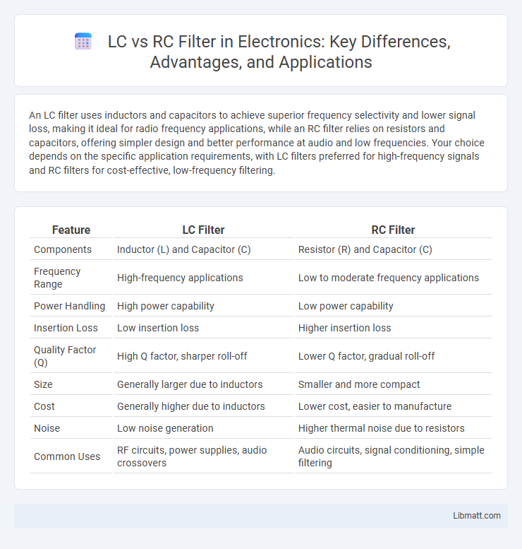 LC vs RC Filter in Electronics: Key Differences, Advantages, and Applications