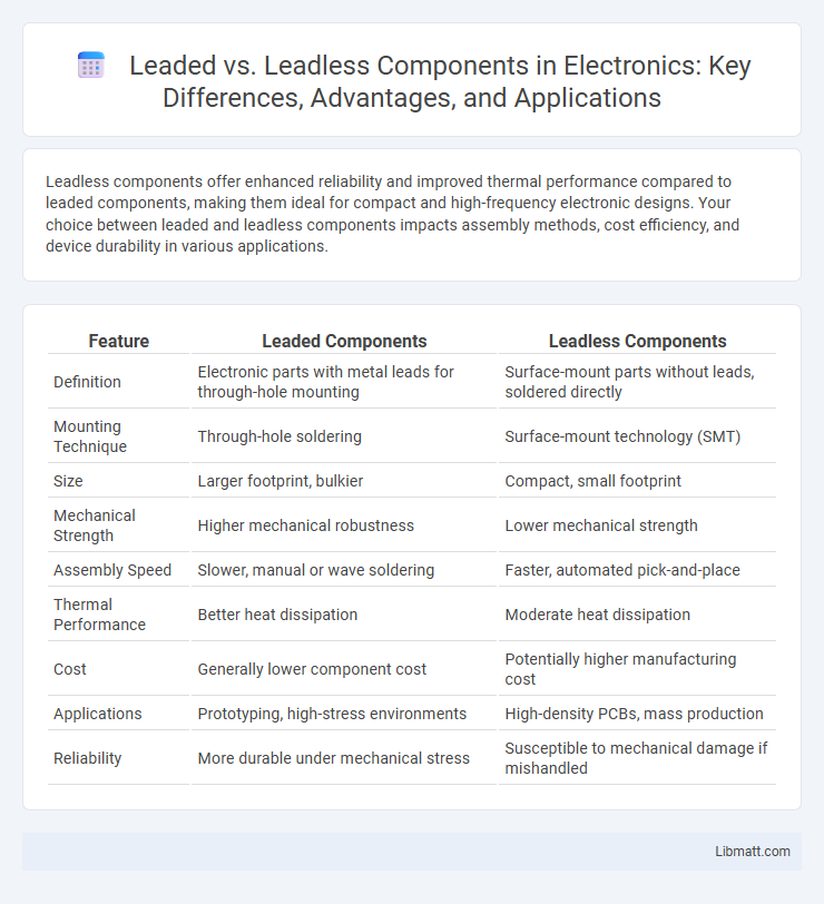 Leaded vs. Leadless Components in Electronics: Key Differences, Advantages, and Applications