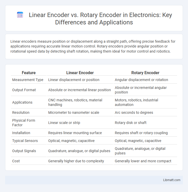 Linear Encoder vs. Rotary Encoder in Electronics: Key Differences and Applications