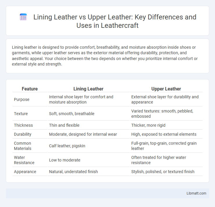 Lining Leather vs Upper Leather: Key Differences and Uses in Leathercraft
