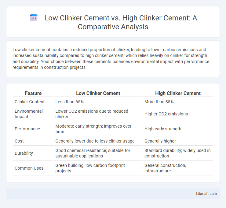 Low Clinker Cement vs. High Clinker Cement: A Comparative Analysis