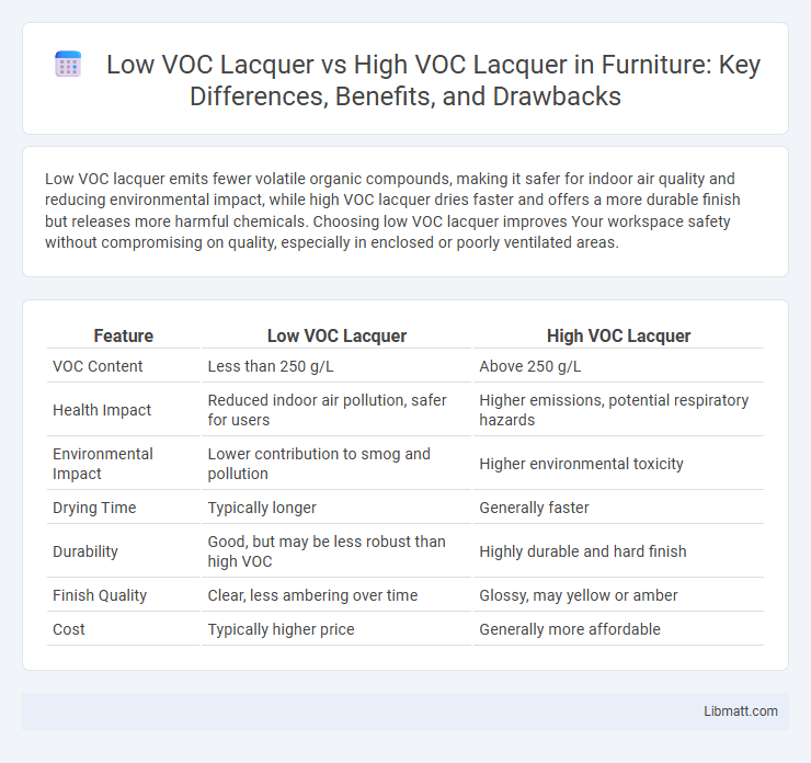 Low VOC Lacquer vs High VOC Lacquer in Furniture: Key Differences, Benefits, and Drawbacks