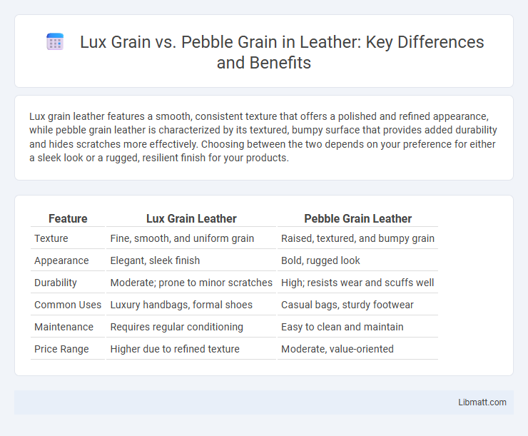 Lux Grain vs. Pebble Grain in Leather: Key Differences and Benefits