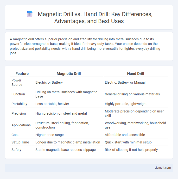 Magnetic Drill vs. Hand Drill: Key Differences, Advantages, and Best Uses