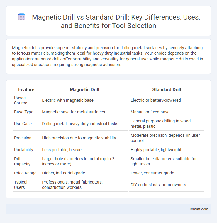 Magnetic Drill vs Standard Drill: Key Differences, Uses, and Benefits for Tool Selection