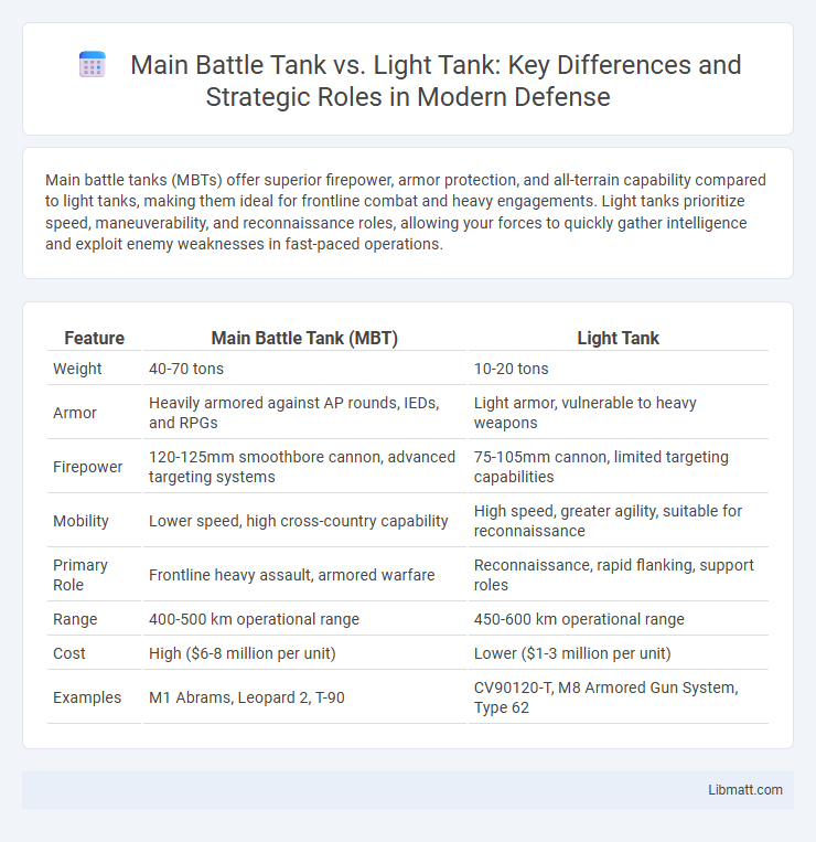 Main Battle Tank vs. Light Tank: Key Differences and Strategic Roles in Modern Defense