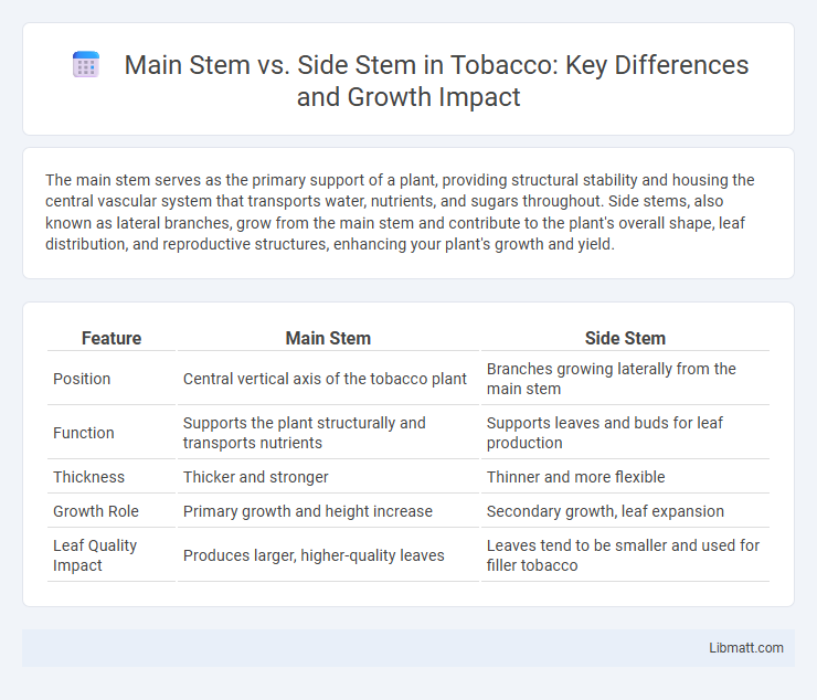 Main Stem vs. Side Stem in Tobacco: Key Differences and Growth Impact