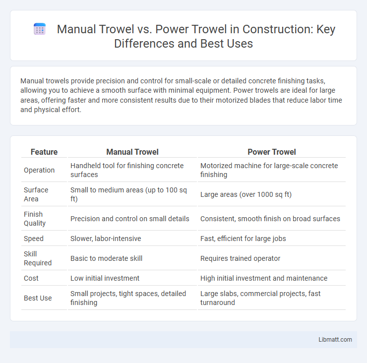 Manual Trowel vs. Power Trowel in Construction: Key Differences and Best Uses