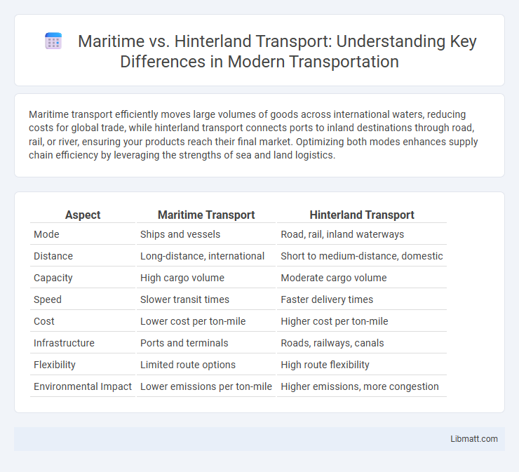 Maritime vs. Hinterland Transport: Understanding Key Differences in Modern Transportation
