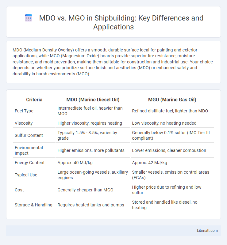 MDO vs. MGO in Shipbuilding: Key Differences and Applications