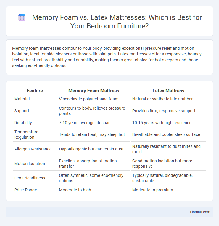 Memory Foam vs. Latex Mattresses: Which is Best for Your Bedroom Furniture?