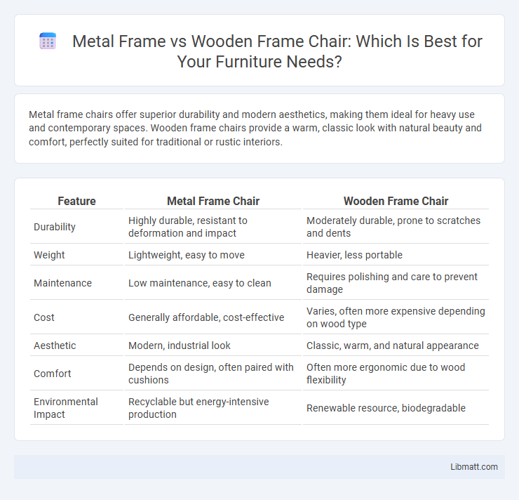 Metal Frame vs Wooden Frame Chair: Which Is Best for Your Furniture Needs?