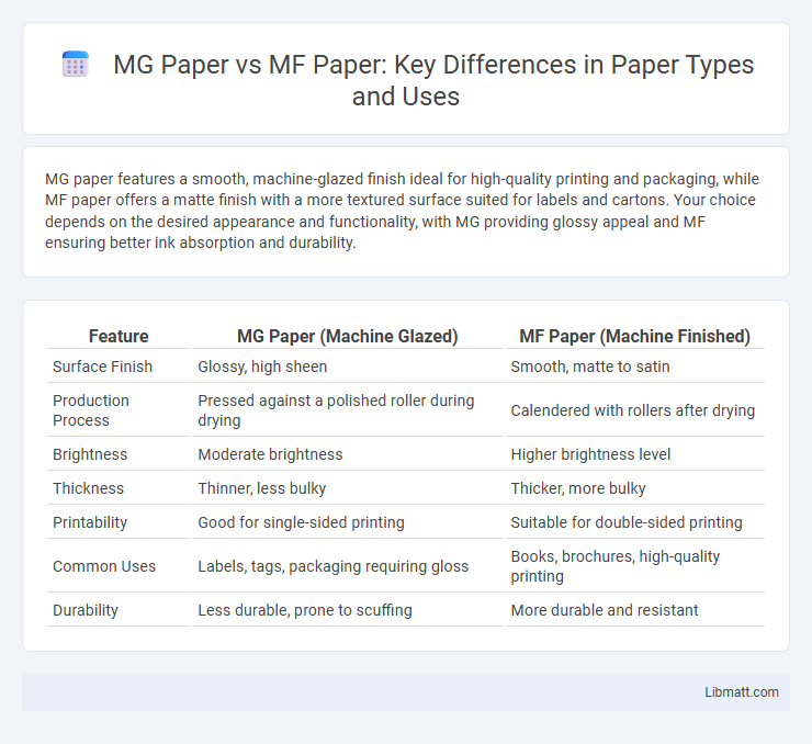 MG Paper vs MF Paper: Key Differences in Paper Types and Uses