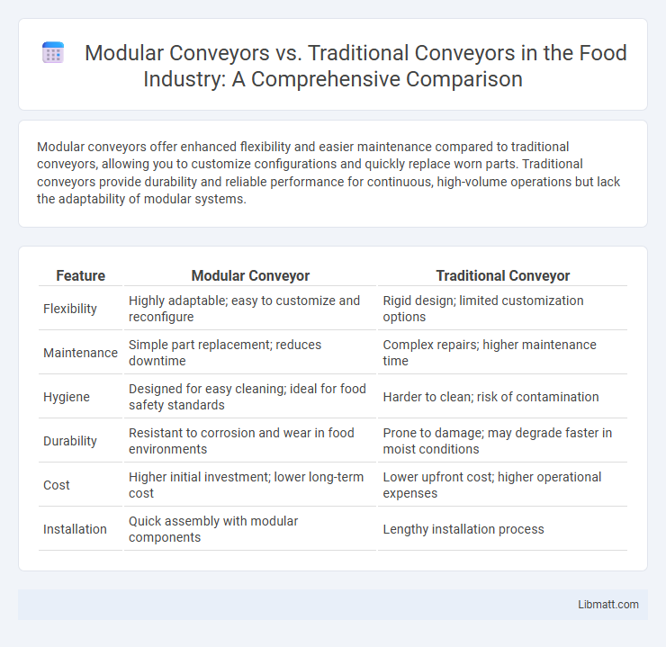 Modular Conveyors vs. Traditional Conveyors in the Food Industry: A Comprehensive Comparison