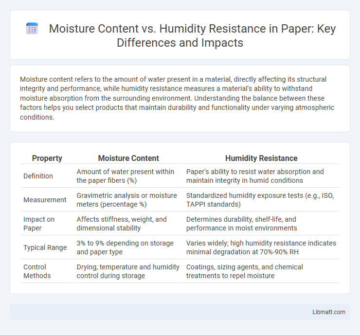 Moisture Content vs. Humidity Resistance in Paper: Key Differences and Impacts