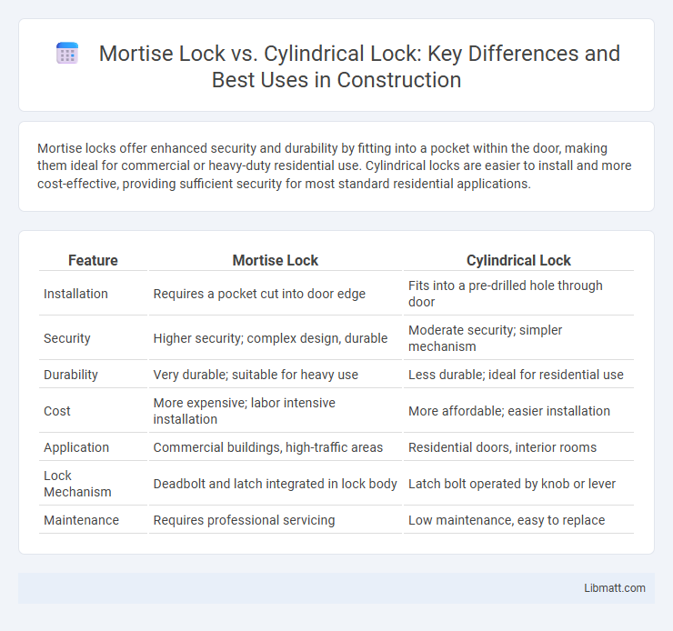 Mortise Lock vs. Cylindrical Lock: Key Differences and Best Uses in Construction