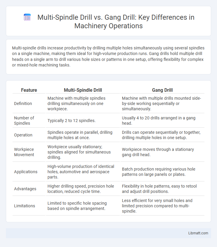 Multi-Spindle Drill vs. Gang Drill: Key Differences in Machinery Operations