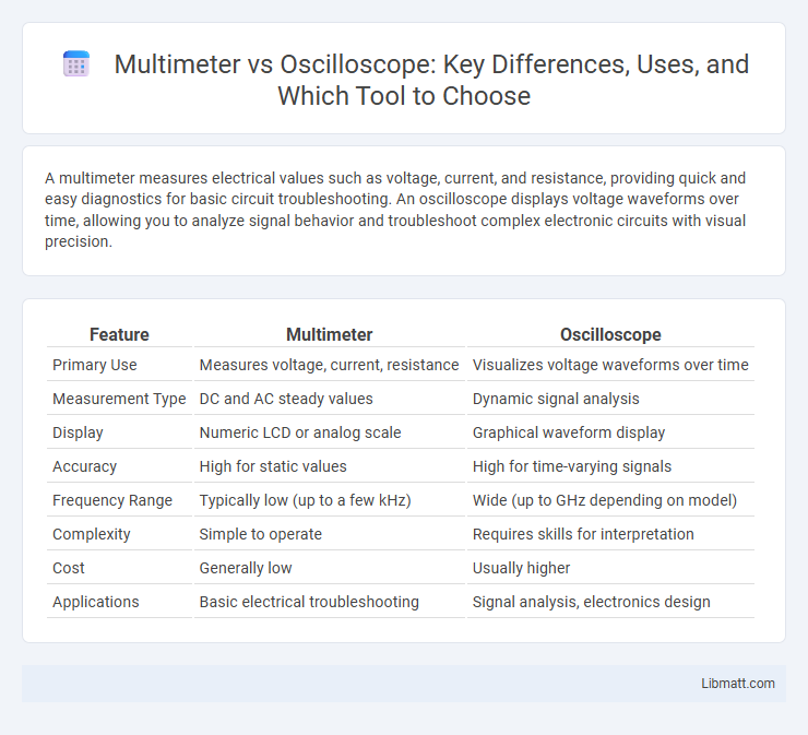 Multimeter vs Oscilloscope: Key Differences, Uses, and Which Tool to Choose