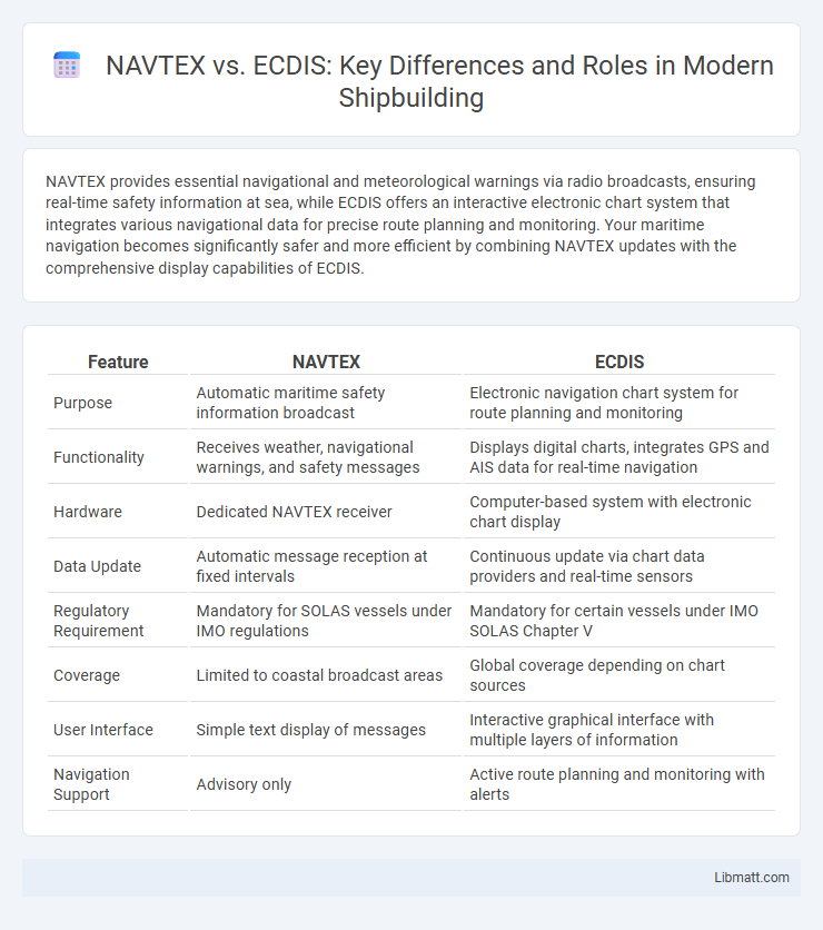 NAVTEX vs. ECDIS: Key Differences and Roles in Modern Shipbuilding