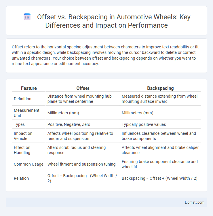 Offset vs. Backspacing in Automotive Wheels: Key Differences and Impact on Performance